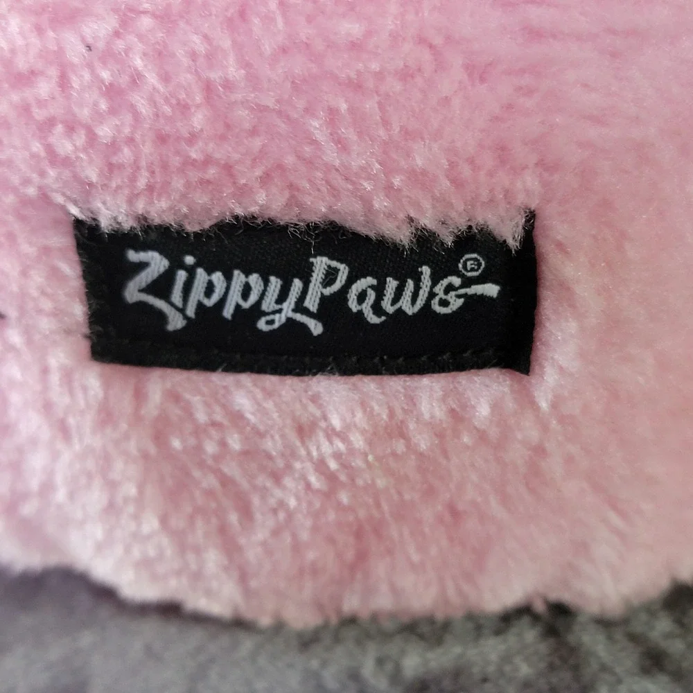 ZippyPaws Dog Birthday Cake Slice Toy Pink New Squeaky Plush Sprinkles